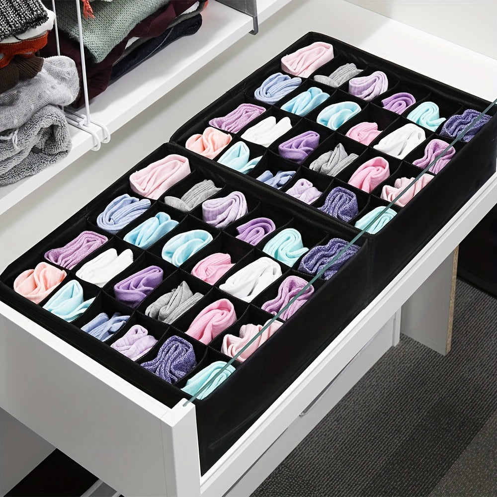 Foldable Fabric Sock and Underwear Drawer Organizer Hanging Storage