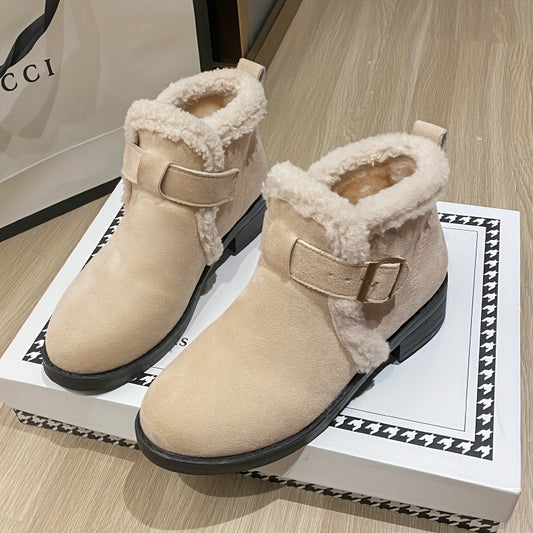 Women's Plush Lined Thermal Furry Snow Boots