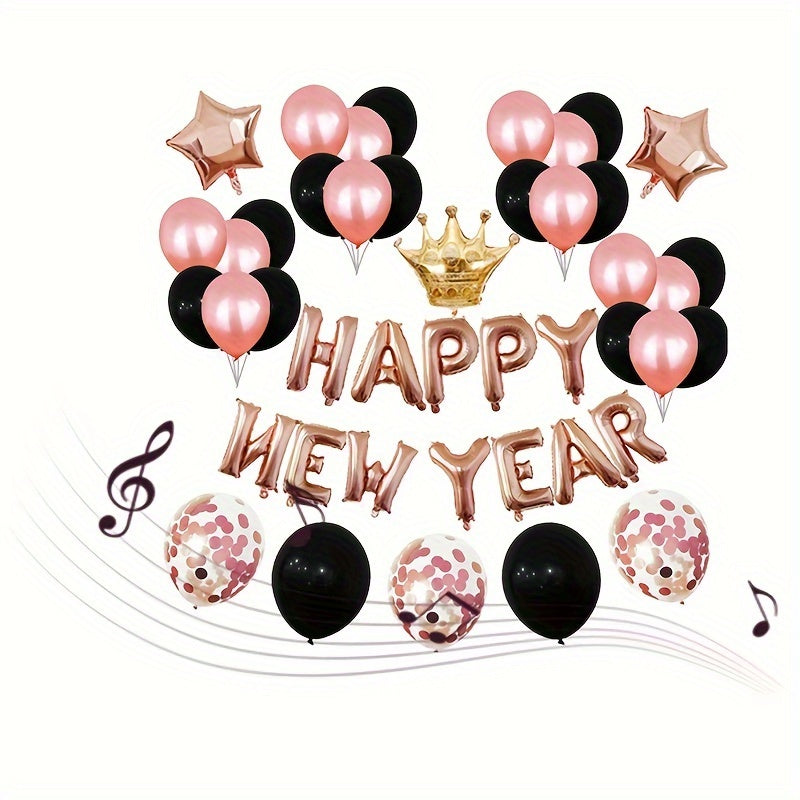 Happy New Year Foil Balloon Set - Party Decoration
