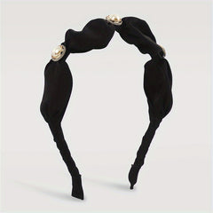 Faux Pearl Satin Hair Band Female Headband Hair Accessories
