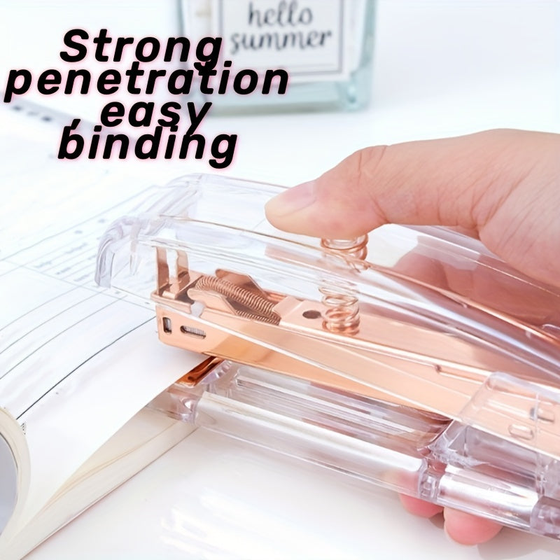 Transparent Desktop Manual Stapler for School Office Home