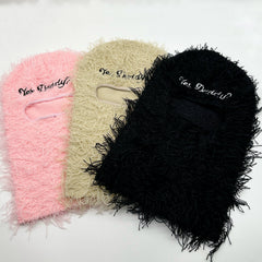 Distressed Knitted Ski Mask with Windproof Advantage