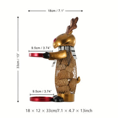 Christmas Elk Wine Rack Metal Iron Crafts Home Decoration