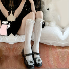 Ruffle Lace Calf Socks Sweet & Knee High Socks Women's Stockings