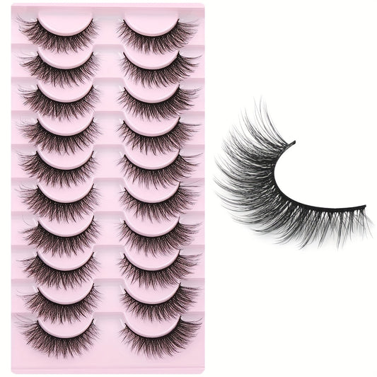 Fluffy 3D Mink Eyelashes Short Cat Eye Style 13mm