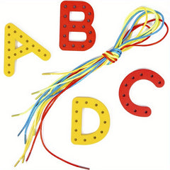 Alphabet & Number Threading Toy Set for Early Learning