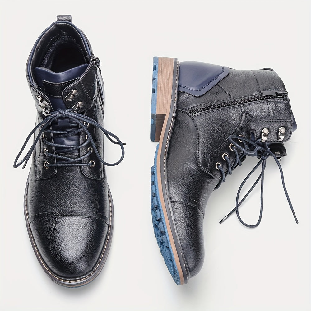 Men's Oxford Cap Toe Ankle Boots Formal Dress Shoes