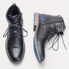 Men's Oxford Cap Toe Ankle Boots Formal Dress Shoes