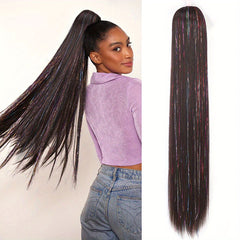 76 2 Cm Ombre Blonde Straight Ponytail Extensions Drawstring Hair Piece