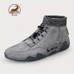 Men's Lace Up Sock Boots for Outdoor Hiking Work Shoes