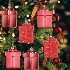 6pcs Red Gift Bag Christmas Tree Pendant Family Party Decorations
