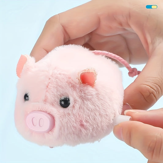 Clockwork Racing Bunny Pig Toy Plush Bell