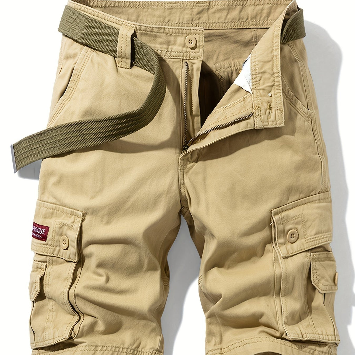Men's Cotton Cargo Shorts Casual Beach Pants Breathable Multipockets