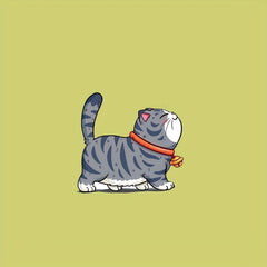 Cartoon Cat Sticker for Cars Motorcycles Water Bottles - Self Adhesive