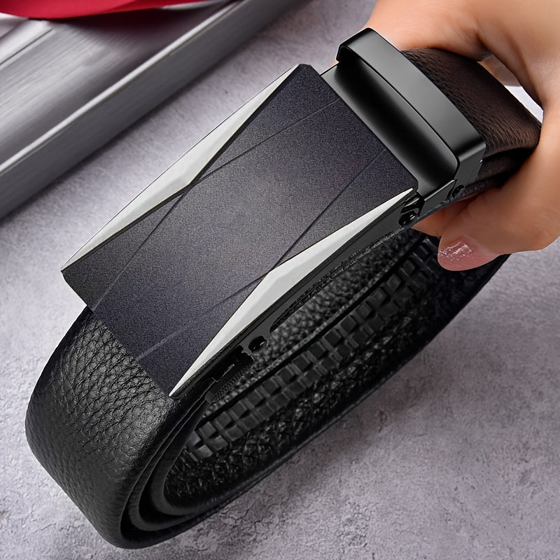 Men's Metal Automatic Buckle High Belt For Business