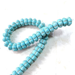 30Pcs Pumpkin Stone Turquoise Beads 6-12mm DIY Jewelry Making Women