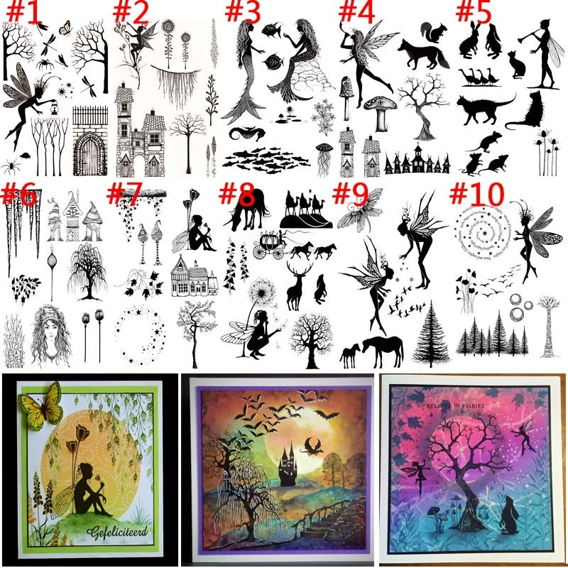 Fairy Series Branch Silicone Clear Stamp for DIY Journals Albums
