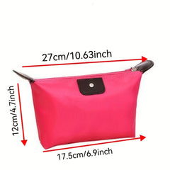 2pcs Dumpling Shaped Makeup Bag Portable Cosmetic Bag Random Color