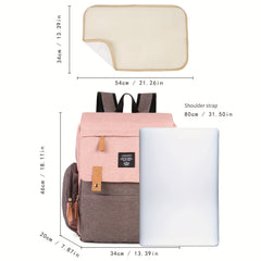 LEQUEEN Diaper Bag Stylish Baby Care Backpack for Mommy On the Go