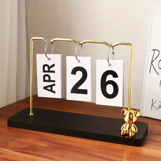 Metal Desktop Desk Calendar Ornament Calendar Home