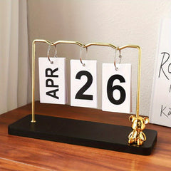 Metal Desktop Desk Calendar Ornament Calendar Home
