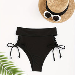 Sexy Criss Cross Strap Tie Side Bikini Bottom