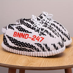 Men's Striped House Shoes Soft and Cozy Slip On Slippers for Indoor Comfort