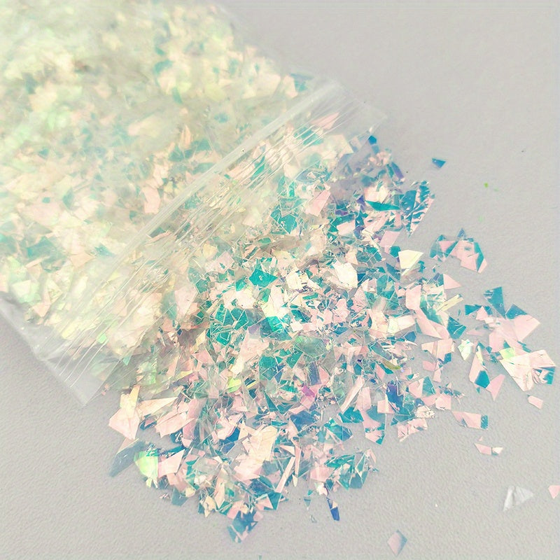 10g Holographic Ab Nail Glitter Flakes Shell Sparkly Sequins DIY Gel Polish