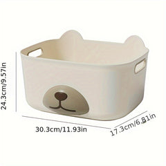 3pcs Office Storage Organizer Plastic Bin Basket