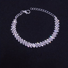 Rhinestones Bangle Bracelet Dating Jewelry Gift For Women