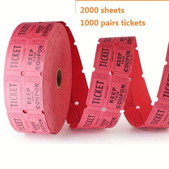 1000 Units 2000 Pieces Lottery Tickets Double Tickets Event Tickets