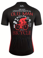 Men's Cycling Jersey Short Sleeve Breathable Bicycle Jersey With 3 Back Pockets