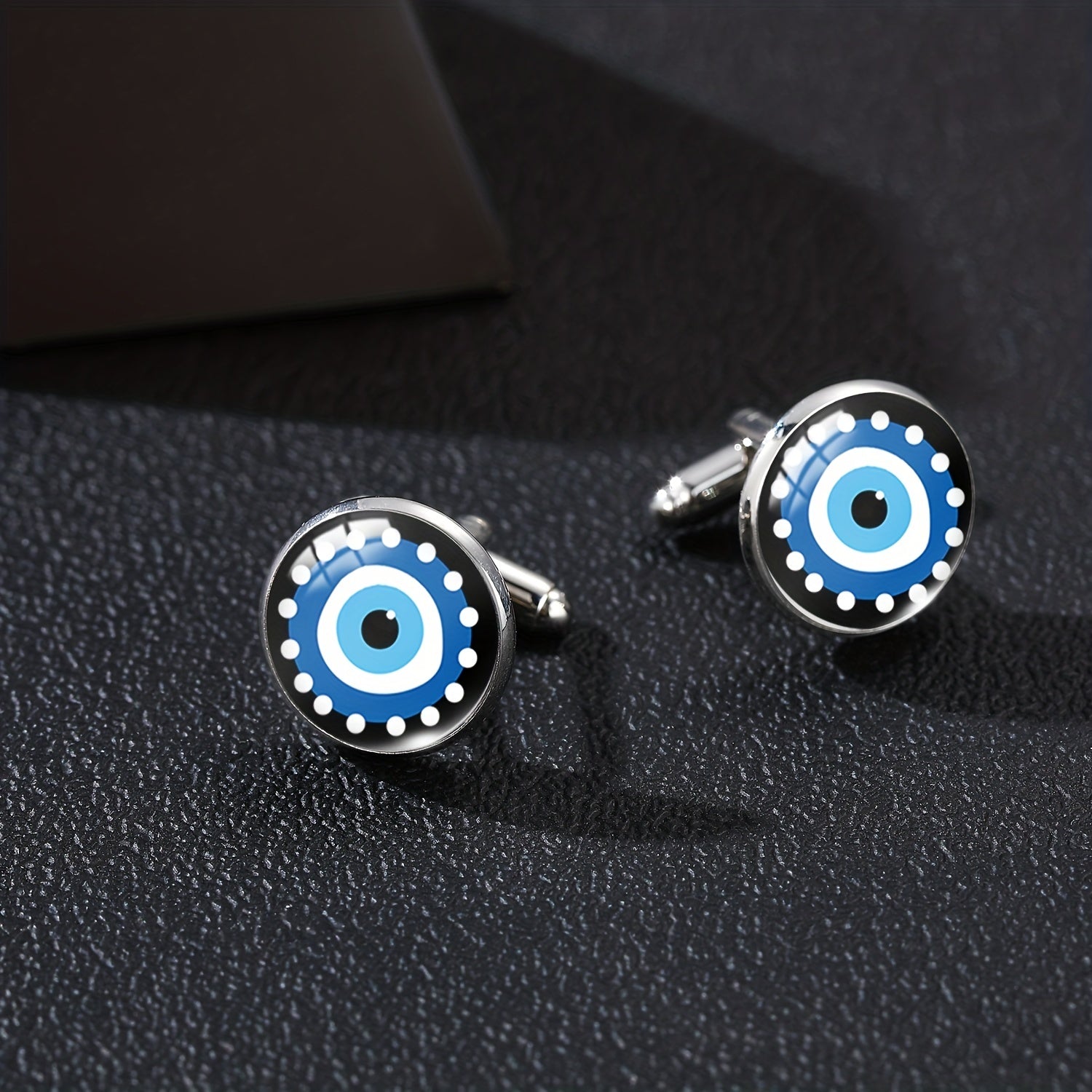 Evil Eye Cufflinks Time Gem Silver French Men's Shirt Accessories