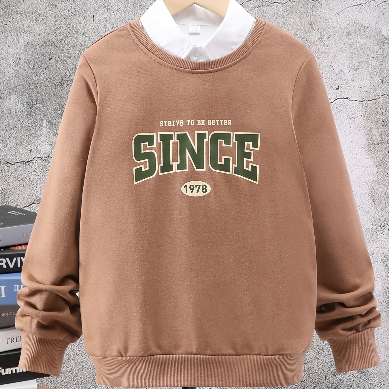 Boys SINCE 1978 Letter Print Casual Sweatshirt
