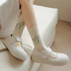 5 Pairs Floral Cartoon Print Socks Women's Stockings