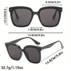 Square Sunglasses Rivet Anti Glare UV400 Sun Shades
