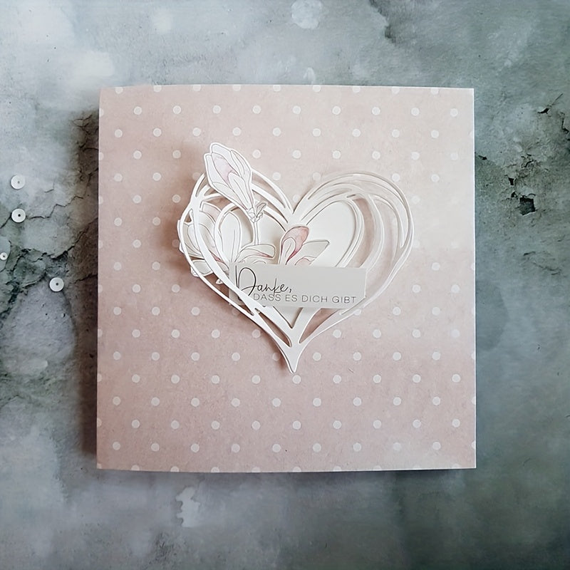 1pc Heart Scrapbooking Metal Cutting Dies For Card Making
