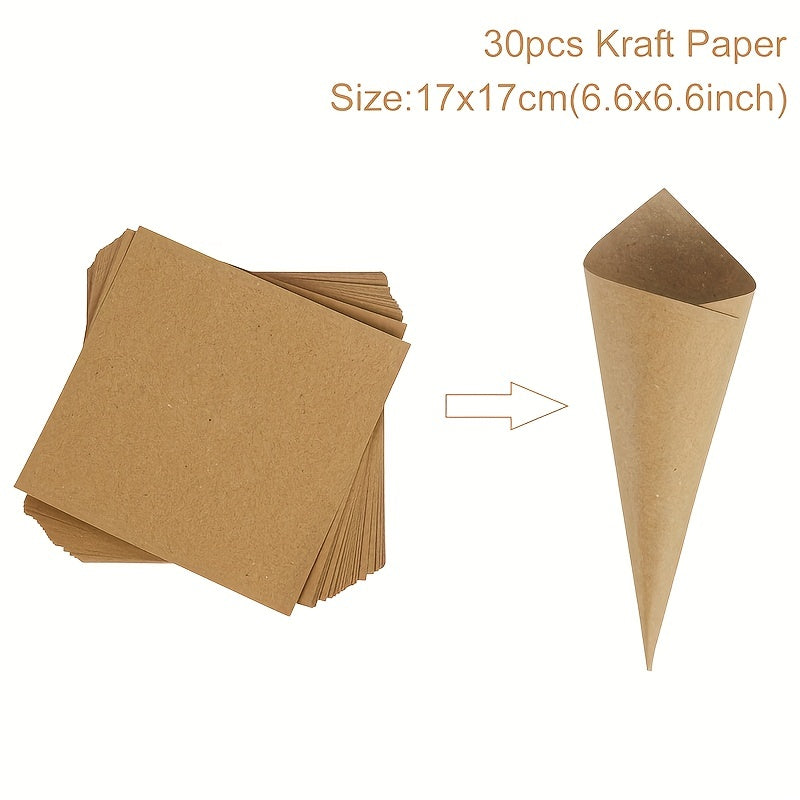 Rustic Wedding Paper Cone Holder Box Confetti Tray