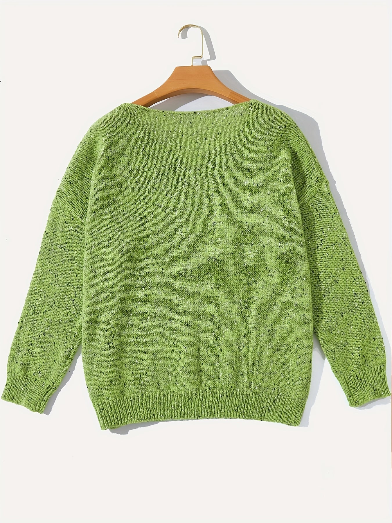 Long Sleeve Drop Shoulder Sweater Loose Casual Sweater Women's Clothing