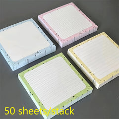 1Pc 50 Sheets Sticky Notepad Green Sticky Notes In Notebook Memo Pad