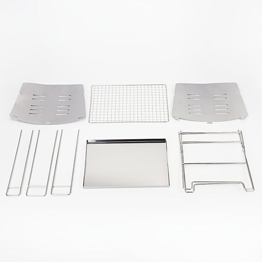 Portable Stainless Steel Wood Stove Campfire Burner for Camping BBQ