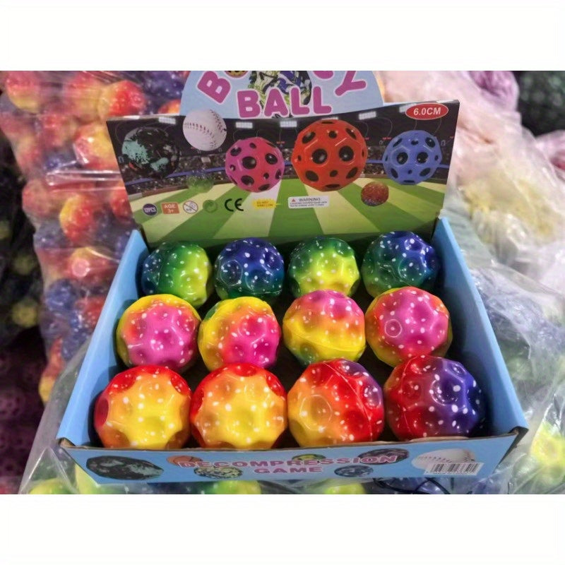 12 Pack High Bounce Sensory Training Balls - Durable Silicone Party Game Balls