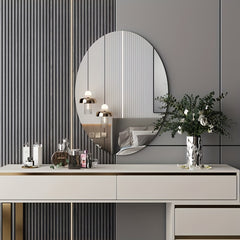 Oval Mirror Sticker Acrylic Wall Mounted HD Bathroom Decor