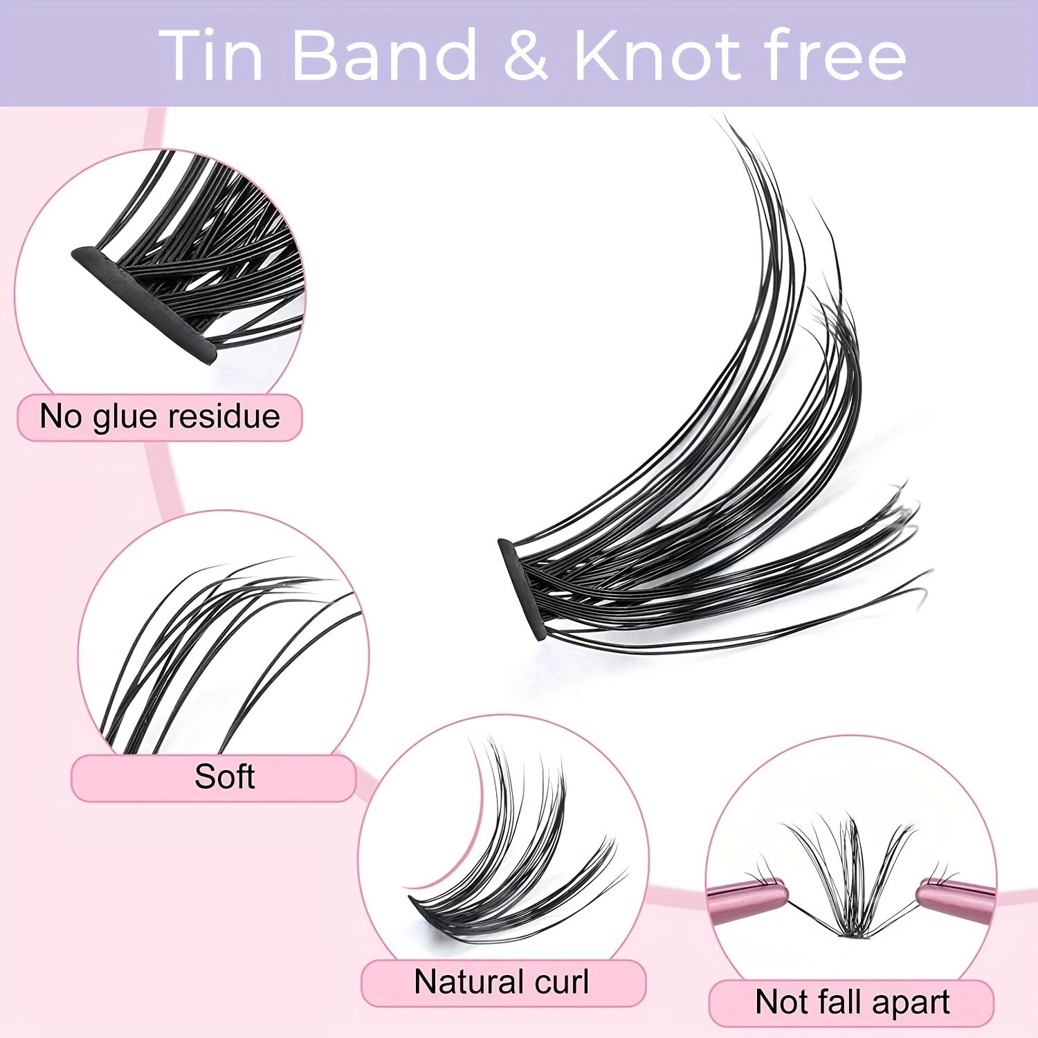 Natural Look False Eyelashes 280 Individual Lashes for DIY Eyelash Extension