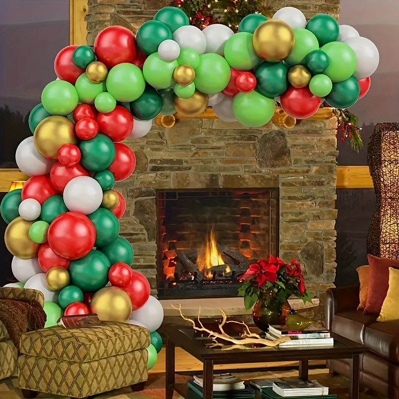 153pcs Christmas Balloon Garland Arch Kit Christmas Party Balloons