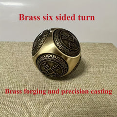 Brass Finger Spinner Toy Puzzle Ball for Relaxation