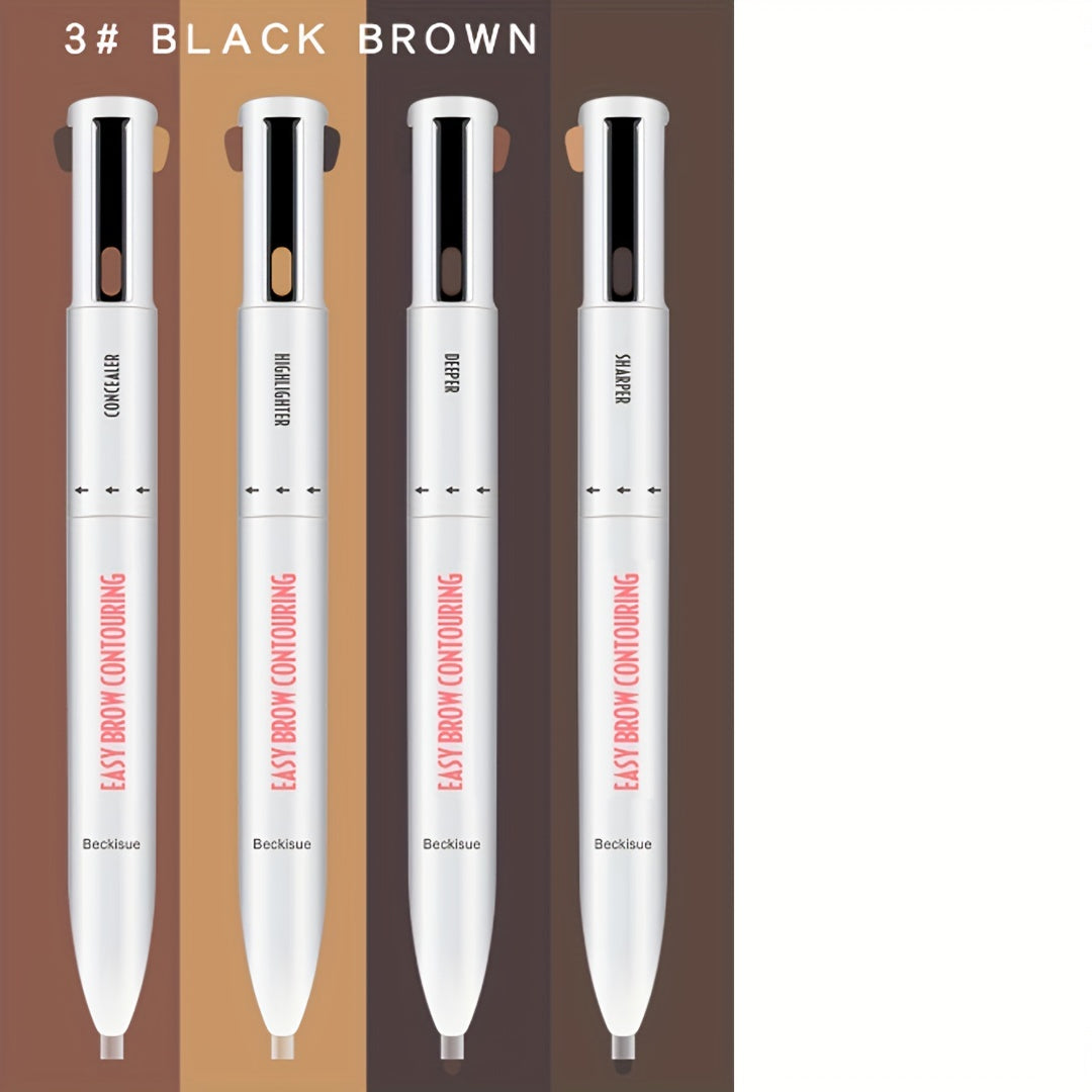 4-In-1 Long Lasting Makeup Pen - Lip Liner Eyeliner Eyebrow Highlighter