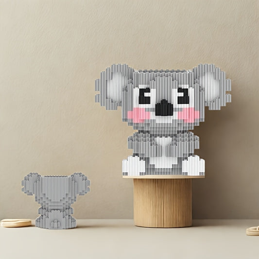 1100pcs Koala Pen Holder Building Blocks Set Office Decor Creative Gift
