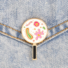 Microbial Bacteria Brooch For Clothing Bags Jackets Hat