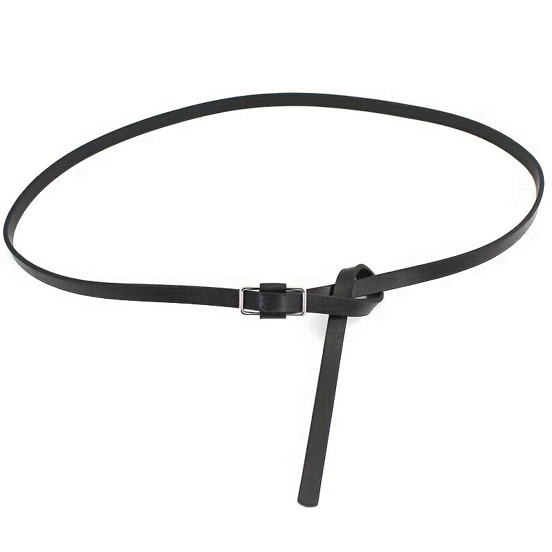 Women's PU Suit Belt Thin Tied Decorative Belt Waistband